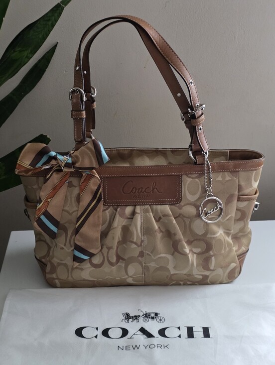 Coach Handbags - Coach Gallery Pleated Tote With Leather trim (2009)